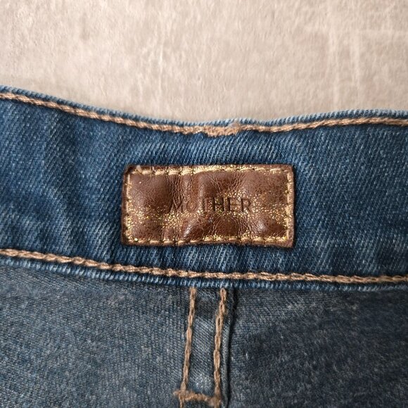 Mother High Waisted Looker Jeans Size 28 Skinny Medium Blue Wash Stretch Denim - Picture 10 of 13